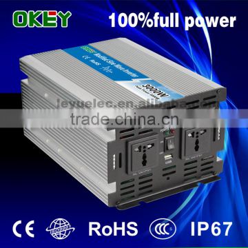 CE RoHS approved 3000w modified wave power inverer dc input 24v ac output 110v/220v with solar panel