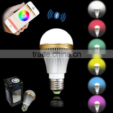 Wholesale New Arrival Bright RGB Wireless Bluetooth Smart LED Light Bulb for Android and for iOS