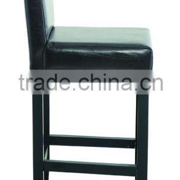 rubber wood legs pu bar chair