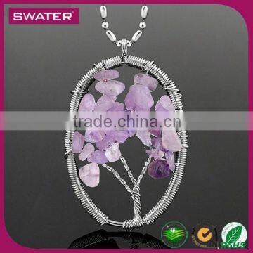 Innovative Products 2016 Leaf Purple Quartz Dreamcatcher Necklace