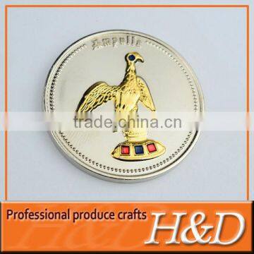 novelty silver coin plated with gold image