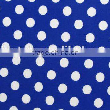Best Selling Product White Dot on Dark Blue Poly Milk Fiber Fabric Spandex Fabric 4way Strentch photo-5