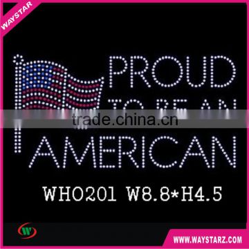 Proud Of Be An American Custom Rhinestone Template