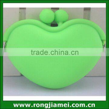 Cute Silicone Custom Print Red Heart Shaped Coin Purses For Ladies photo-5