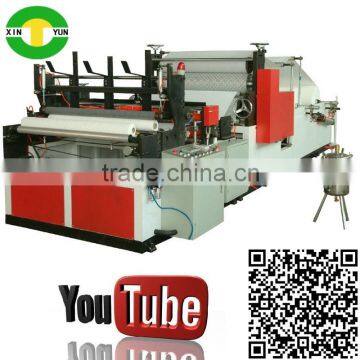 High speed automatic kitchen tissue roll making machinery