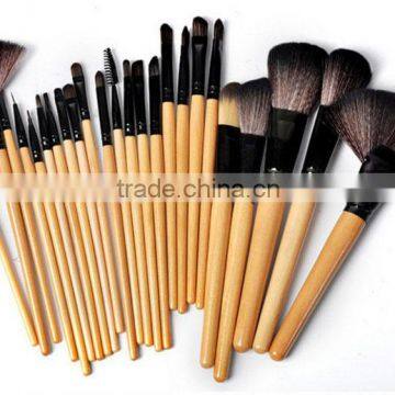 32pcs professional makeup brushes set with wooden color handle