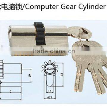 high security computer gear brass cylinder