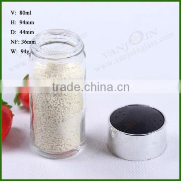 3oz Clear Square Glass Seasoning Bottle