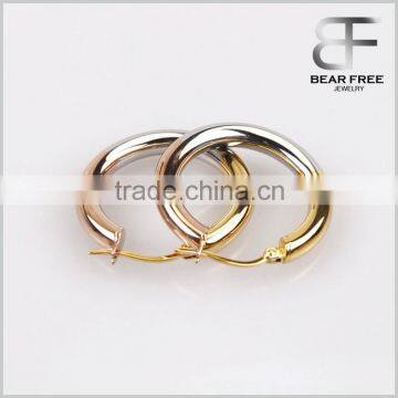 Factory Direct Price High Polished Stainless Steel Hoops Womens Mens Huggie Earrings photo-2