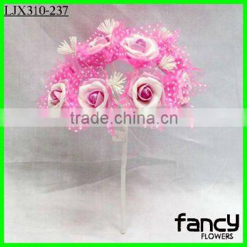 wholesale 10 heads pink handmade foam flower hands holding flower