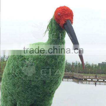 Real Look Artificial , Fake Handmade Green Grass Bird Sculpture