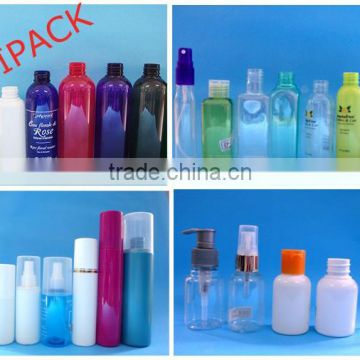 Plastic empty PE / PET cosmetic bottles, shampoo / liquid bottles