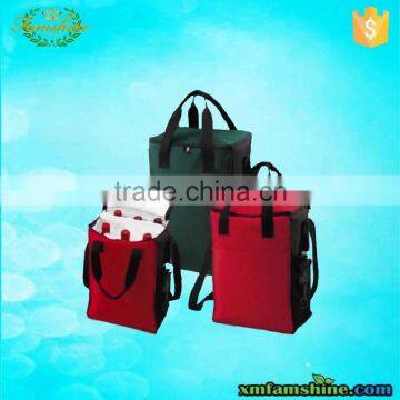 customized polyester insulated ice cooler bag wine