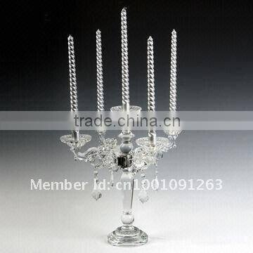 Import India Crystal Glass Candle Holder for Wedding Table Decorations photo-3