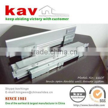 1.5mm thick furniture hardware soft closing tandem box drawer slide