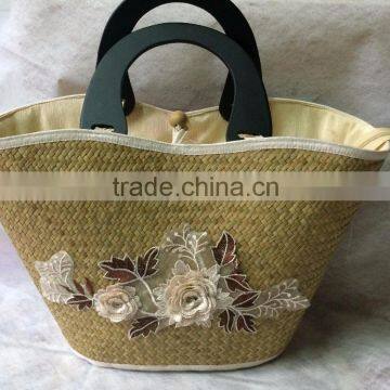 High quality best selling natural seagrass plant beach bag