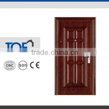 Decorated High Quality Steel Security Double Swing Door