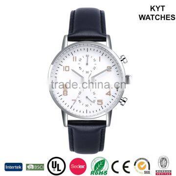 KYT Silver / Gold / Rose Gold Case 5ATM Water Resistant Wrist Quartz Mens Watch Chronograph                        
                                                Quality Choice