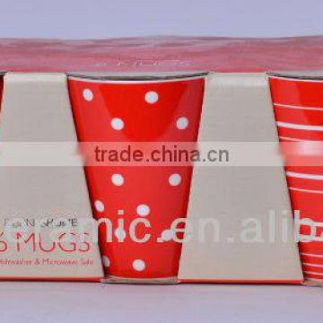 Factory Wholesales ceramic color box set 6 mug