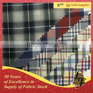 plaid cotton yarn dyed shirtting fabrics in stock NJ-A16071808