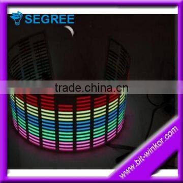 Colorful flashing led Car Sticker music rhythm lamp Sound actived equalizer el car sticker for New Year