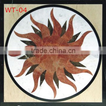 WT-04 round water jet marble floor medallion