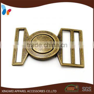 custom retro alloy metal dress belt buckle for women's coat