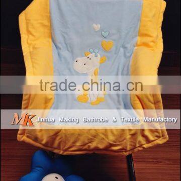 Elegant Patterns of Cartoon Animal Embroidered Kids Coral Fleece Baby & Infant Blanket photo-3