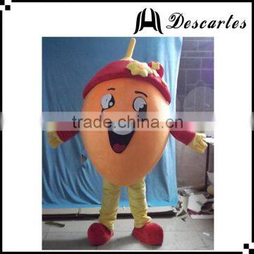 Factory price walking fruit costume, plush orange mascot costume for adults