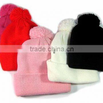 Pom Pom Cuff Beanie