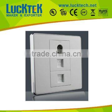 TV/RJ45/RJ11 wall face plate moduled type 86*86