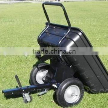 ATV tipping plastic garden trailer