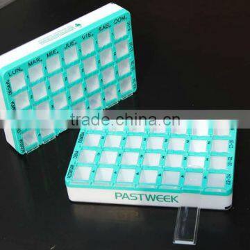 Newly clear plastic 7 days pill case /medication plastic pill boxes/weekly cute pill box