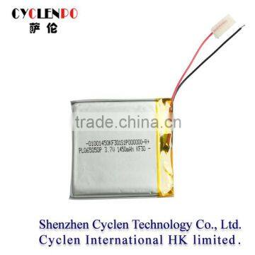 hot selling 065050 lithium polymer battery 3.7v 1450mah 3.7v li polymer battery 1450mah lipo battery