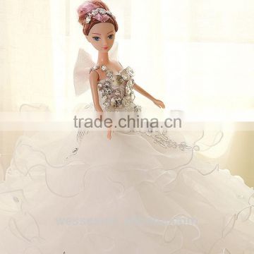 Beautiful wedding dress baby gril doll