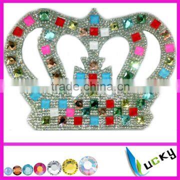 hot fix rhinestone trim sticker design with shapes stone