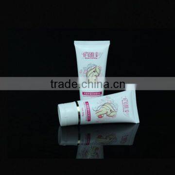 clear white color plastic tube for cosmetic with flip top lid 50ml