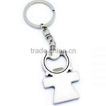 Custom metal bulk bottle opener with keychain
