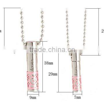 2016 High Quality Stainless Steel Bottle Pendant Can Open Perfume Pendant Necklace Matching for Couples photo-6