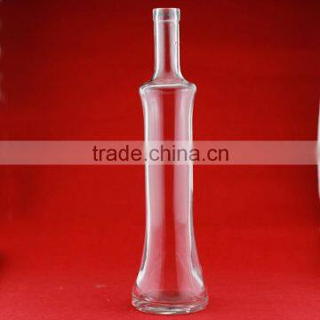 China supplier cheap thin clear bottles vase shape wine bottles 500ml liquor bottles