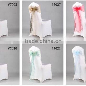 100% Polyester Colorful Wedding Used Customized Sized Organza Chair Sash