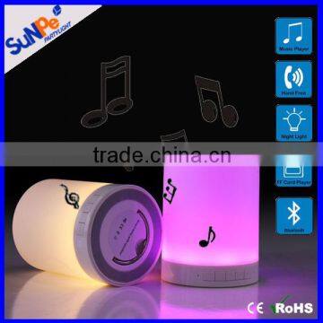 MP3 music player colorful LED touch night light speaker bluetooth portable laptop mini wireless bluetooth speaker