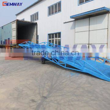 CE approved hydraulic container truck loading ramp for warehouse