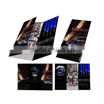 new film laminated art paper custom accordion fold brochure