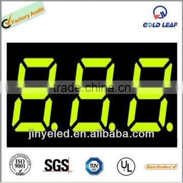 0.28 inch yg color three digit 7 segment display