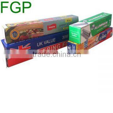 Corrugated paper aluminium foil box with saw blade and PVC window in China