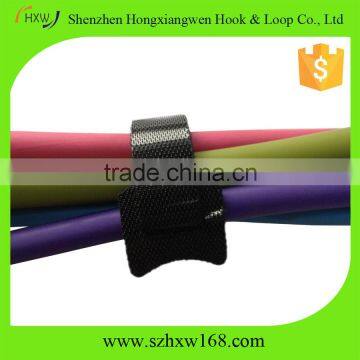 Reusable Hook and Loop Cable Ties Black Grip Strip