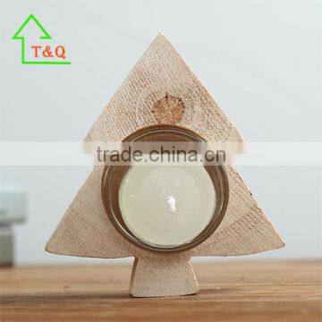 2016 Unique Handmade Wooden Glass Votive Candle Holder/heart/star/tree Candle Holder