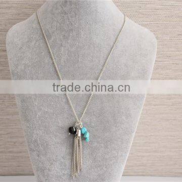 Free Shipping 18k Stone Necklace Wholesale, Stone Necklace Jewelry With Tassel photo-2