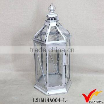 anti paint floor standing large metal lantern candle holder